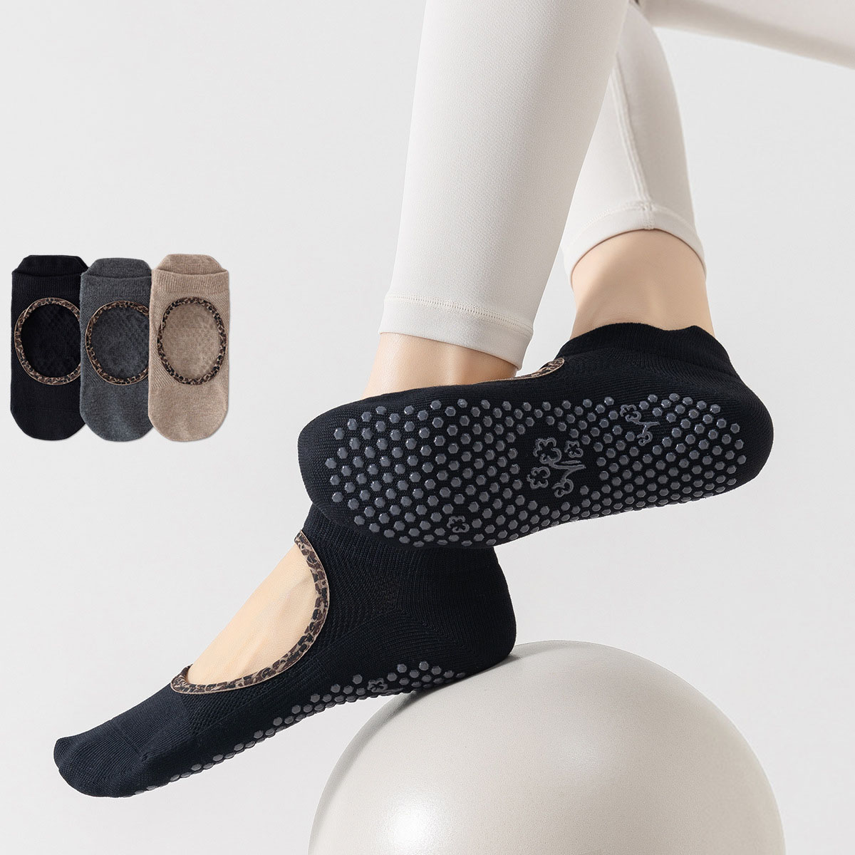 ถุงเท้าโยคะผู้หญิงซิลิโคนกันลื - Medias Para Pilates Y Yoga บทวิจารณ์และราคา