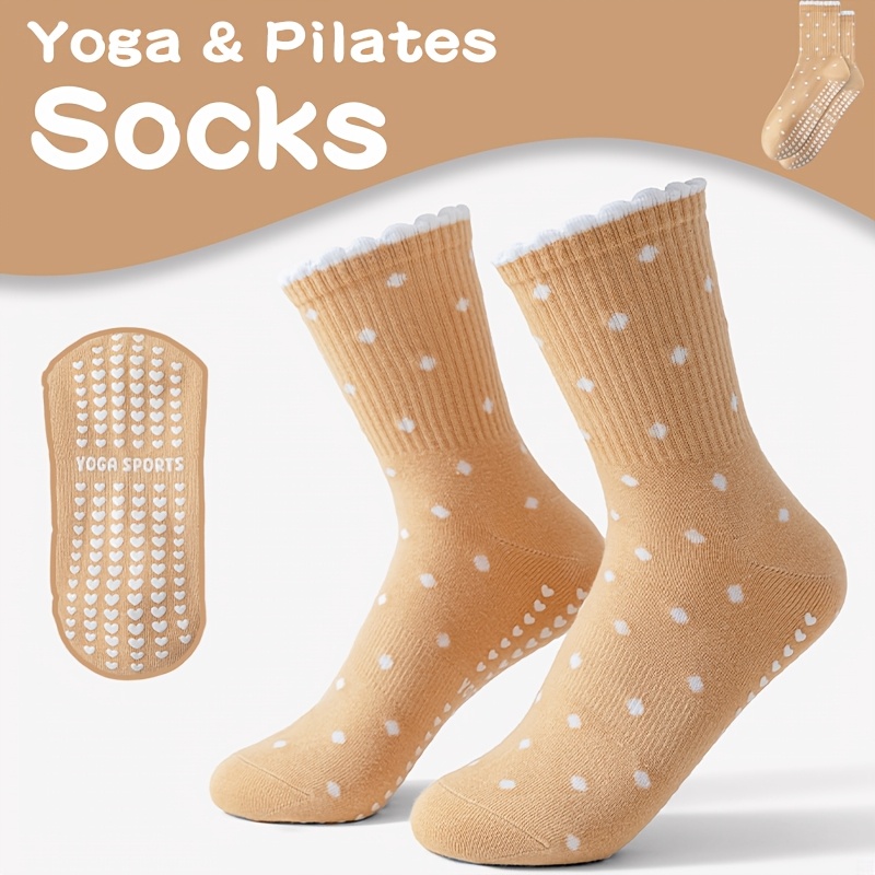 ถุงเท้าโยคะสีน้ำตาลสำหรับผู้หญ - Medias Para Pilates Y Yoga บทวิจารณ์และราคา