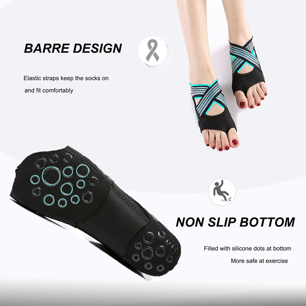 ถุงเท้ากันลื่นแบบไม่มีนิ้วสำหร - Medias Para Pilates Y Yoga บทวิจารณ์และราคา