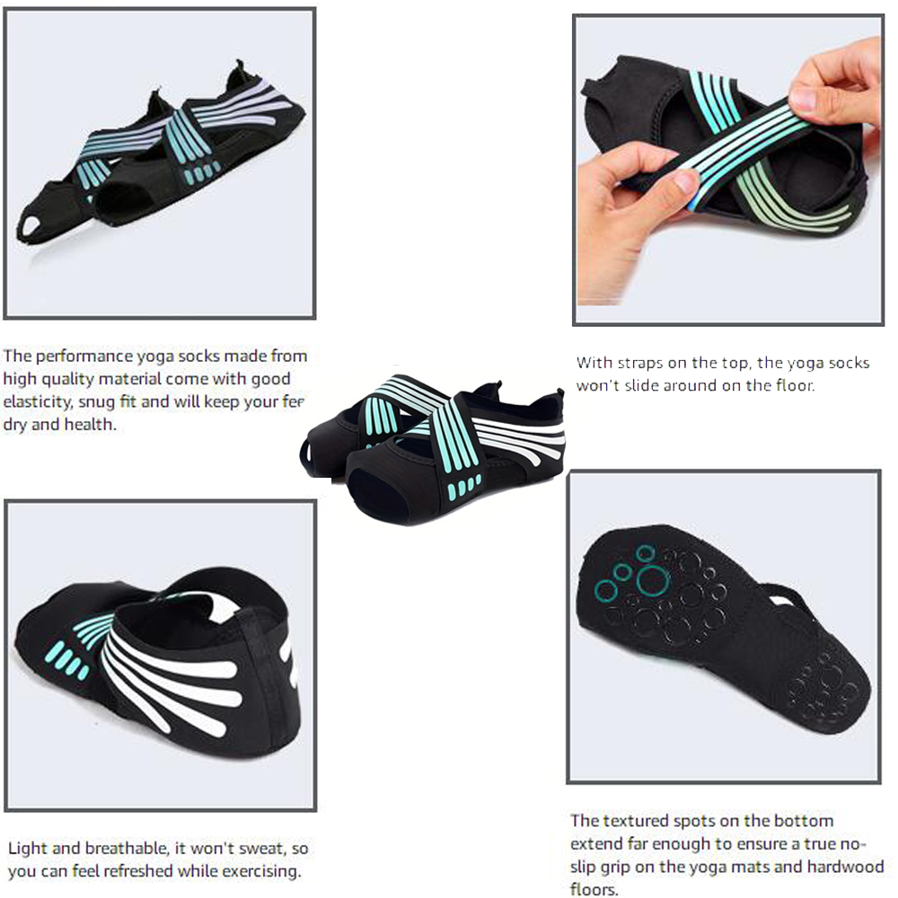 ถุงเท้ากันลื่นแบบไม่มีนิ้วสำหร - Medias Para Pilates Y Yoga บทวิจารณ์และราคา