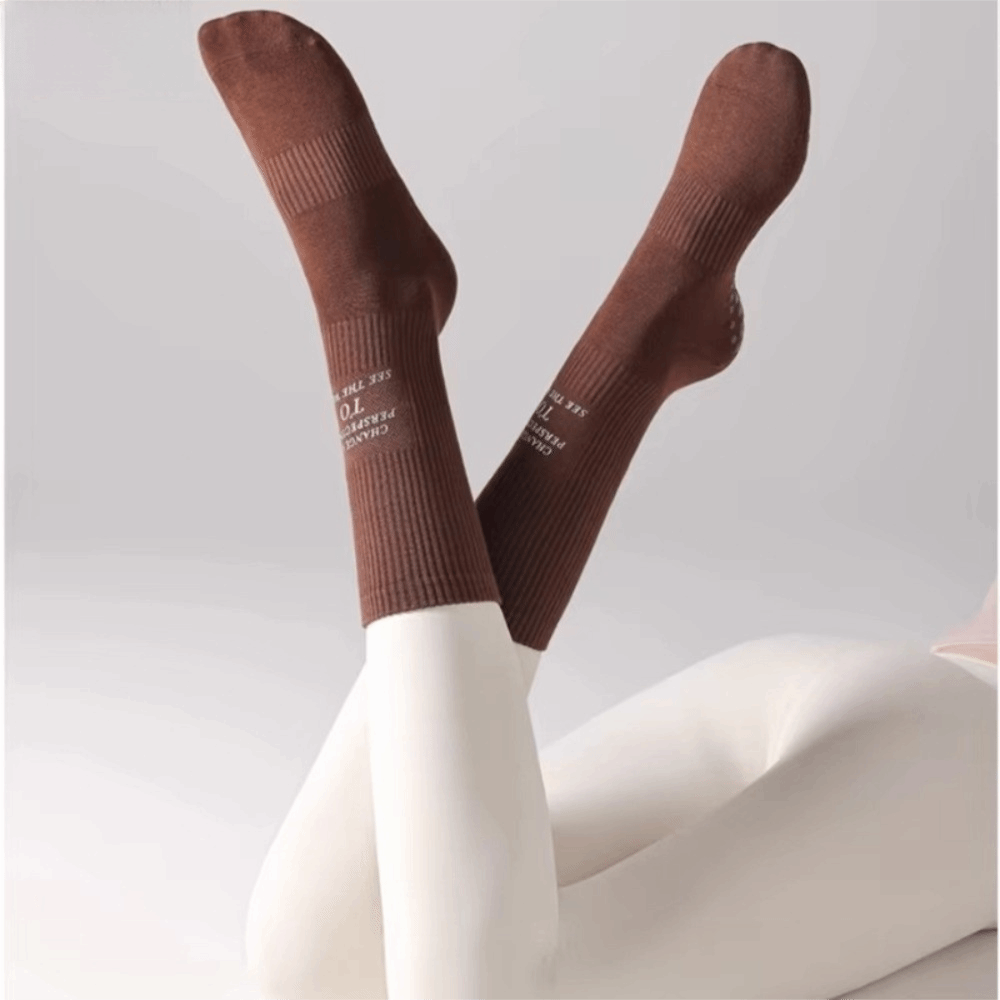 ถุงเท้าโยคะกันลื่นแบบสบายๆ พร้ - Medias Para Pilates Y Yoga บทวิจารณ์และราคา