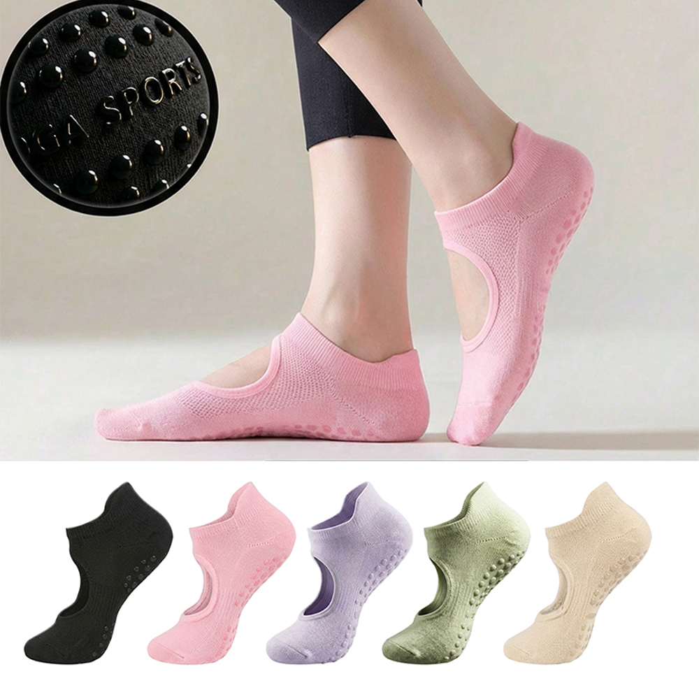 2/12PC ถุงเท้าพิลาทิสแบบไม่มีส - Medias Para Pilates Y Yoga บทวิจารณ์และราคา
