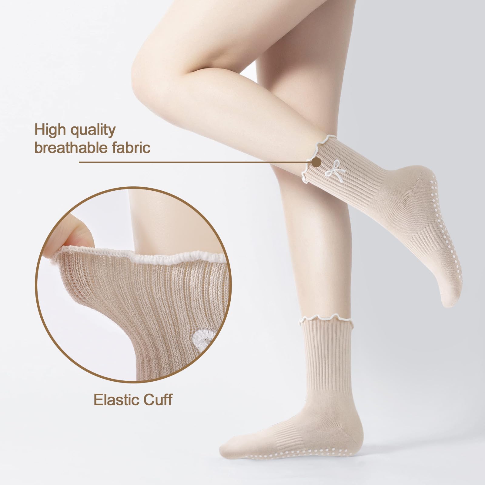 ถุงเท้าพิลาทิสกันลื่น 1 คู่, ถ - Medias Para Pilates Y Yoga บทวิจารณ์และราคา