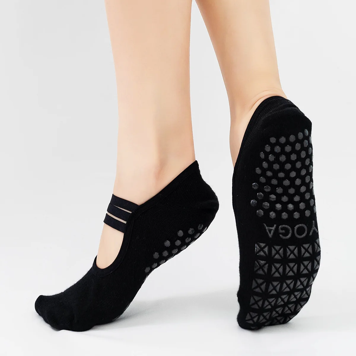 ซิลิโคนลื่นถุงเท้าโยคะผู้หญิงP - Medias Para Pilates Y Yoga บทวิจารณ์และราคา