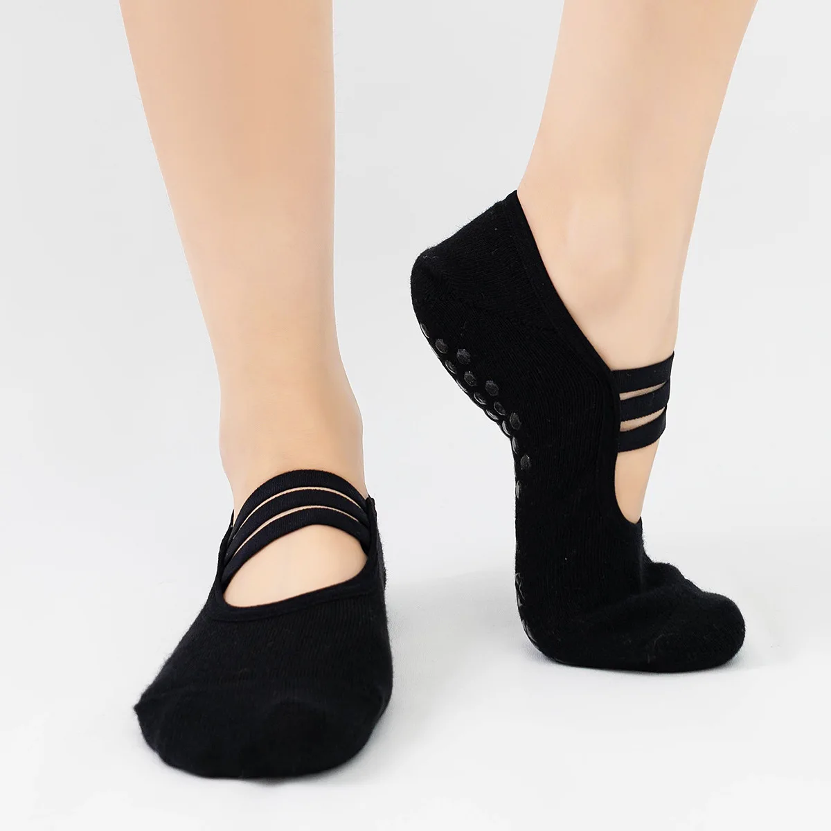 ซิลิโคนลื่นถุงเท้าโยคะผู้หญิงP - Medias Para Pilates Y Yoga บทวิจารณ์และราคา