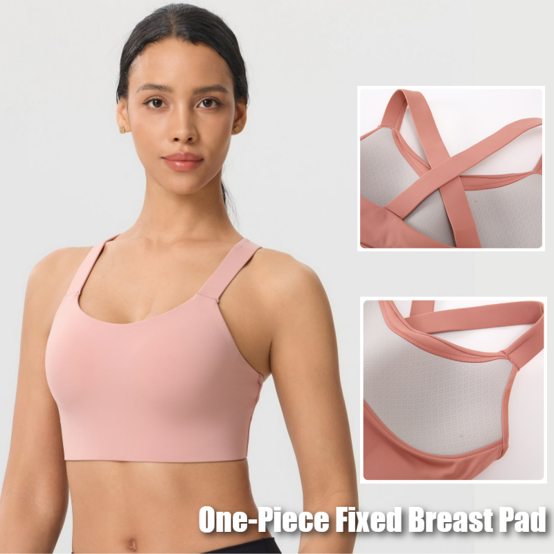 สปอร์ตบราสีพื้น ดีไซน์ไขว้หลัง - Pilates Yoga One บทวิจารณ์และราคา