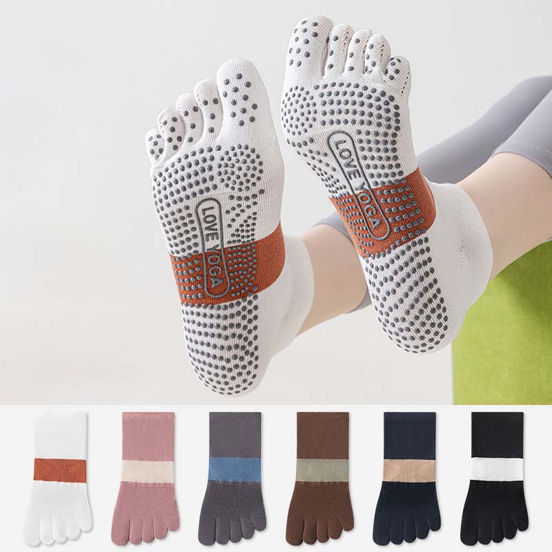 ถุงเท้าโยคะแบบแยกนิ้วเท้าสำหรั - Medias Para Pilates Y Yoga บทวิจารณ์และราคา